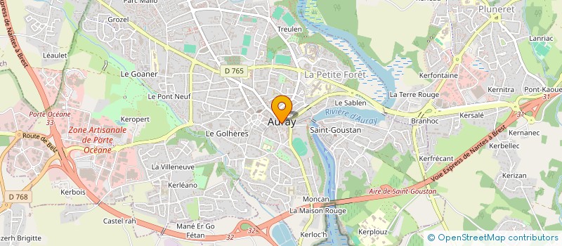 localisation de l'entreprise CORICHARD à AURAY