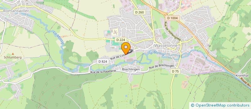 localisation de l'entreprise CORIM  WASSELONNE