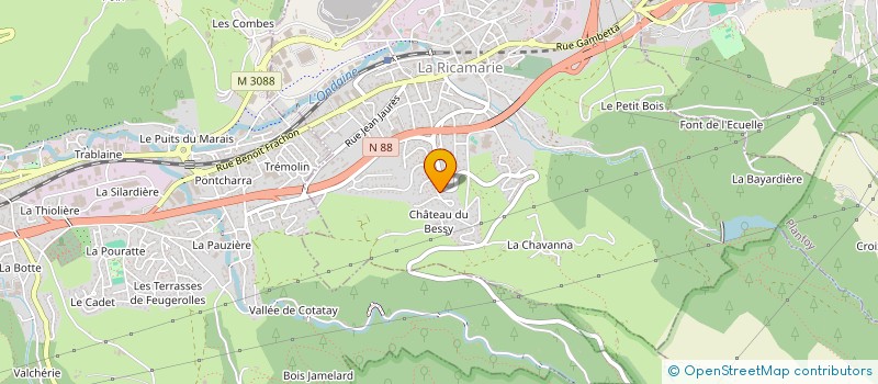 localisation de l'entreprise CORIMMO  LA RICAMARIE