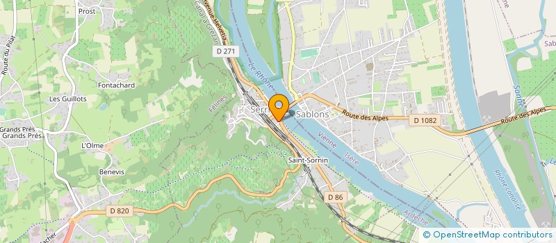 localisation de l'entreprise CORINE TAXI  LE PEAGE-DE-ROUSSILLON