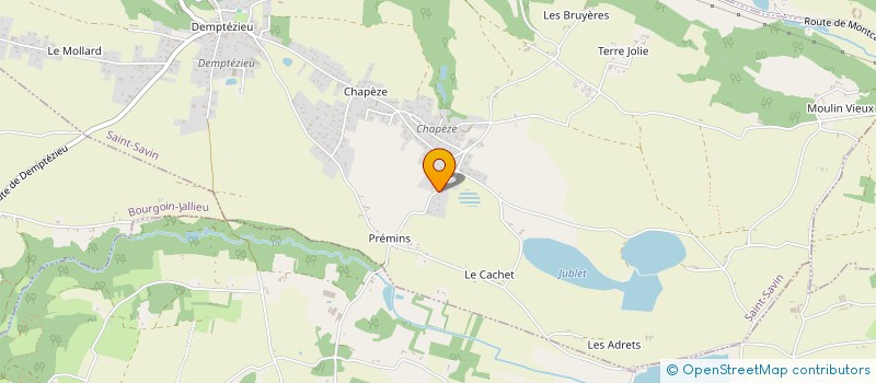 localisation de l'entreprise CORINNE à SAINT-SAVIN