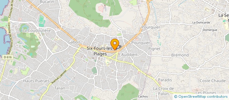 localisation de l'entreprise CORINNE CHATEAU CREATRICE COIFFURE à SIX-FOURS-LES-PLAGES