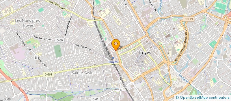 localisation de l'entreprise CORINNE LINVAL  TROYES