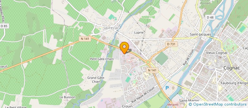 localisation de l'entreprise CORIOLIS SECRETARIAT à COGNAC