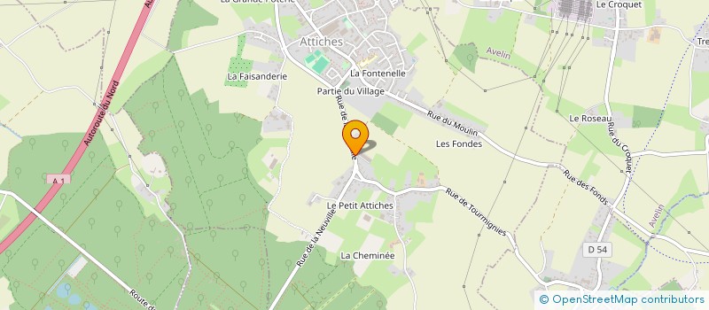 localisation de l'entreprise CORIOLYS INGENIERIE à ATTICHES