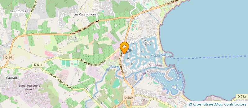 localisation de l'entreprise CORISPA à GRIMAUD