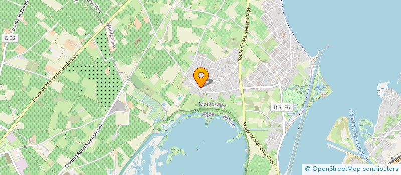 localisation de l'entreprise CORISTEL à MARSEILLAN