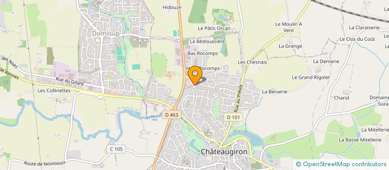 localisation de l'entreprise CORLOUER BROUAZIN  CHATEAUGIRON
