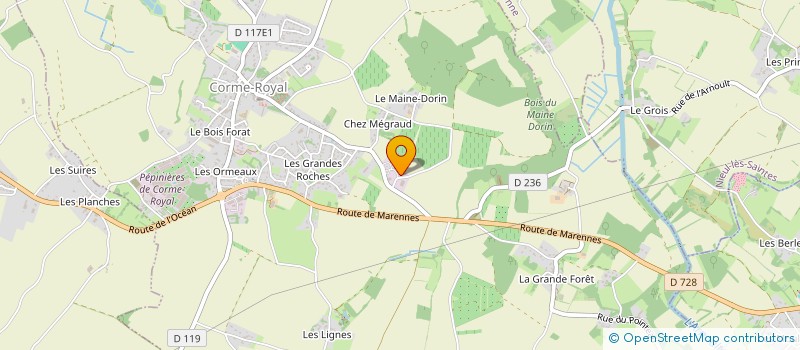 localisation de l'entreprise CORM'AUTOMOBILE  CORME-ROYAL