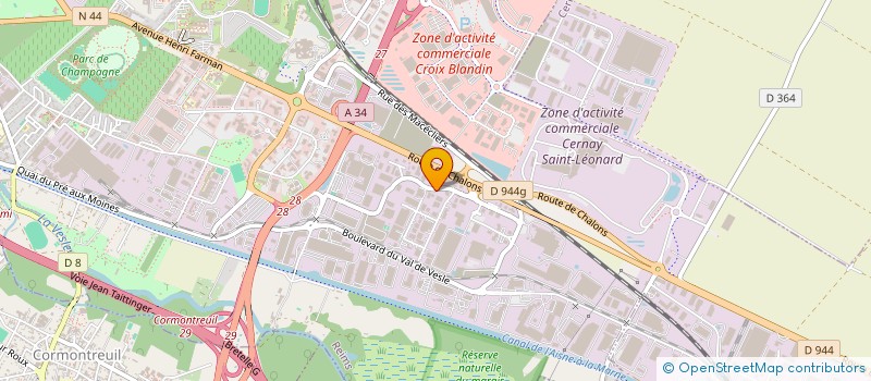 localisation de l'entreprise CORMONTREUIL OCCASIONS à REIMS