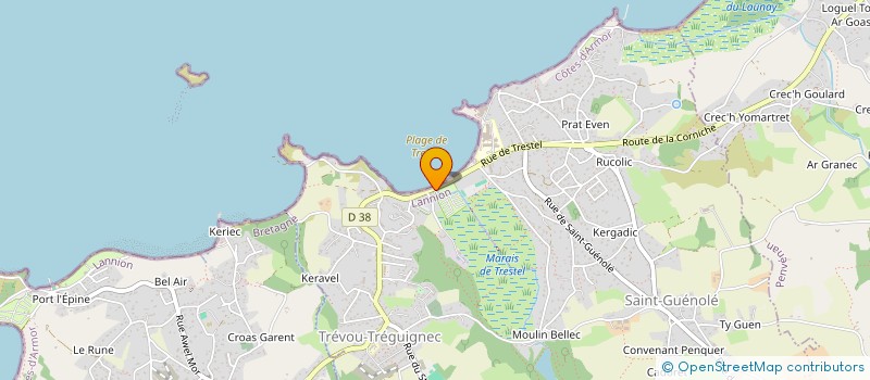 localisation de l'entreprise CORMORANO  TREVOU-TREGUIGNEC