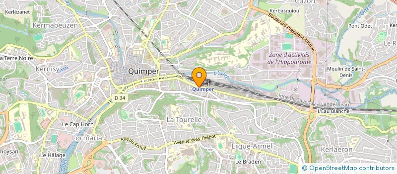 localisation de l'entreprise CORNALACH à QUIMPER