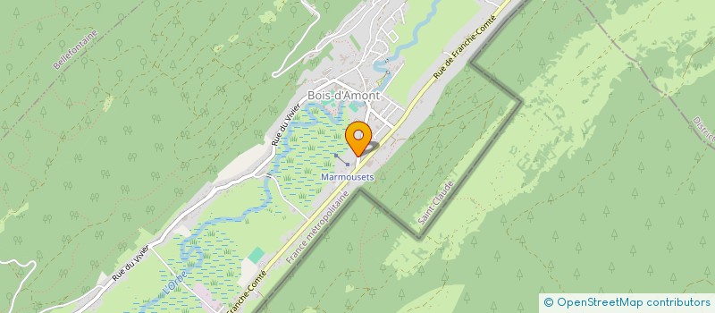 localisation de l'entreprise CORNATON & CIE.  BOIS-D'AMONT