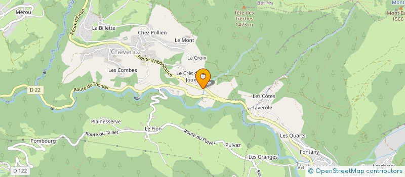 localisation de l'entreprise CORNER BANGER  CHEVENOZ