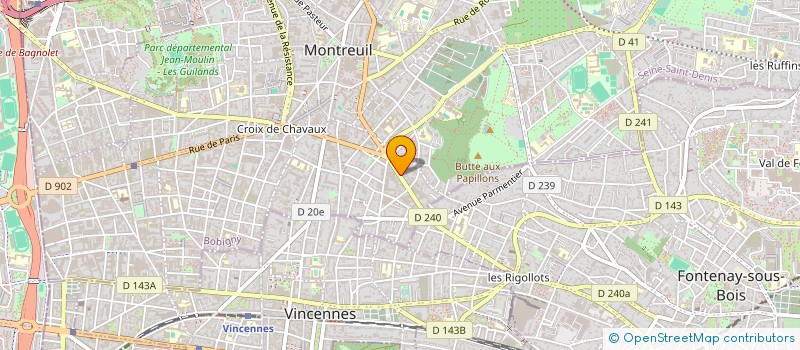 localisation de l'entreprise CORNER BEAUTE à MONTREUIL