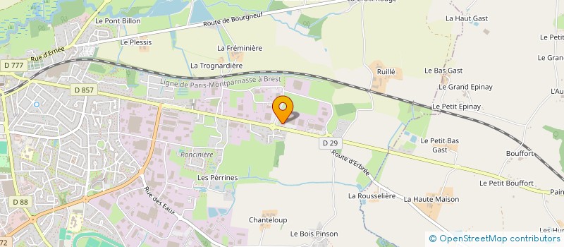 localisation de l'entreprise CORNER EDGE  VITRE