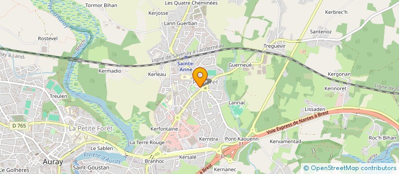 localisation de l'entreprise CORNHOLE BREIZH 56 à AURAY