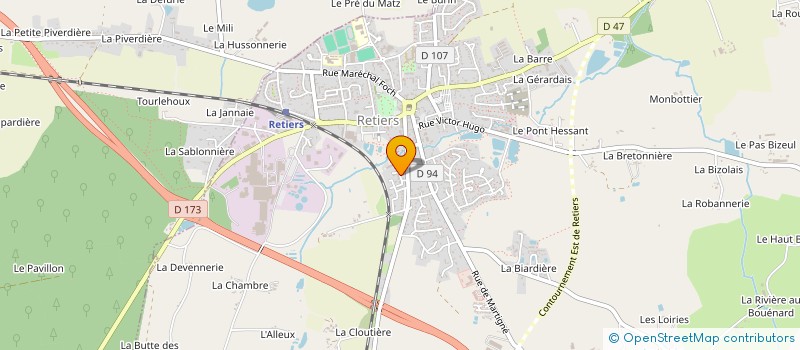 localisation de l'entreprise CORNHOLE CLUB RETIERS  RETIERS