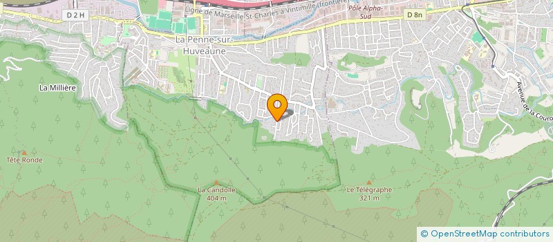 localisation de l'entreprise CORNHOLE HUVEAUNE CLUB  LA PENNE SUR HUVEAUNE