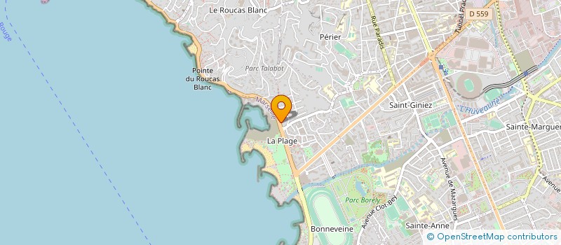 localisation de l'entreprise CORNICHE BEAUTE à MARSEILLE