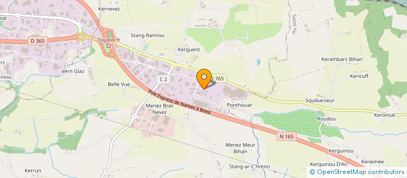 localisation de l'entreprise CORNOUAILLE CHAUDRONNERIE MECANO SOUDURE à SAINT-EVARZEC