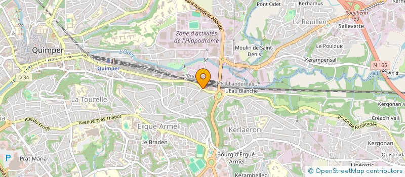 localisation de l'entreprise CORNOUAILLE FUNERAIRE à QUIMPER