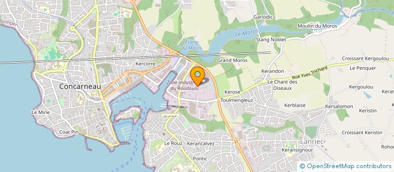 localisation de l'entreprise CORNOUAILLE GREEMENT à CONCARNEAU