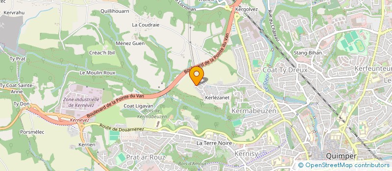 localisation de l'entreprise CORNOUAILLE IMMO à QUIMPER