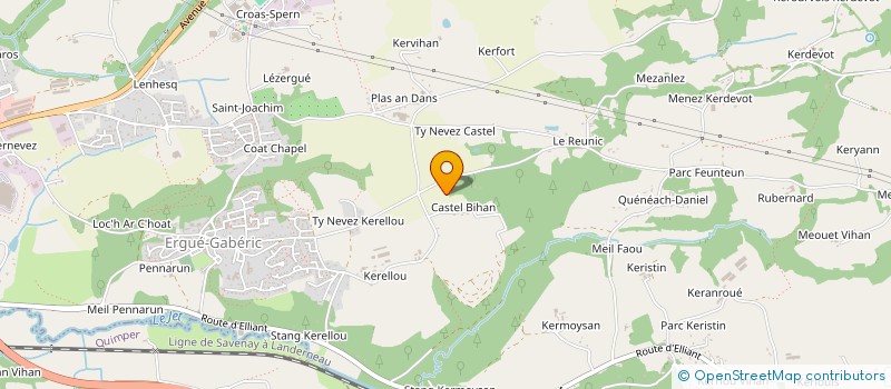 localisation de l'entreprise CORNOUAILLE JUGO à ERGUE-GABERIC