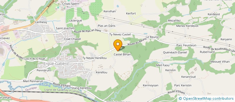 localisation de l'entreprise CORNOUAILLE LB LOCATION  ERGUE-GABERIC