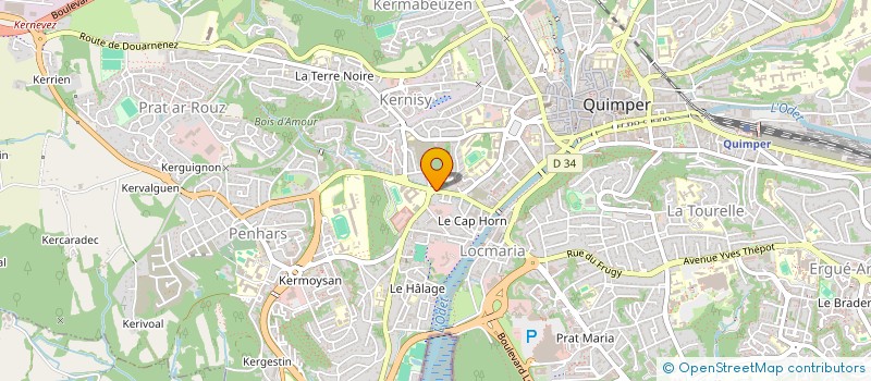 localisation de l'entreprise CORNOUAILLE MALADIE D'ALZHEIMER à QUIMPER