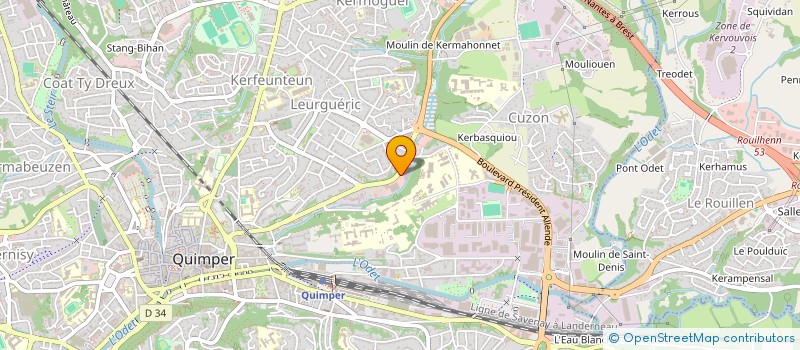 localisation de l'entreprise CORNOUAILLE PARE-BRISE à QUIMPER