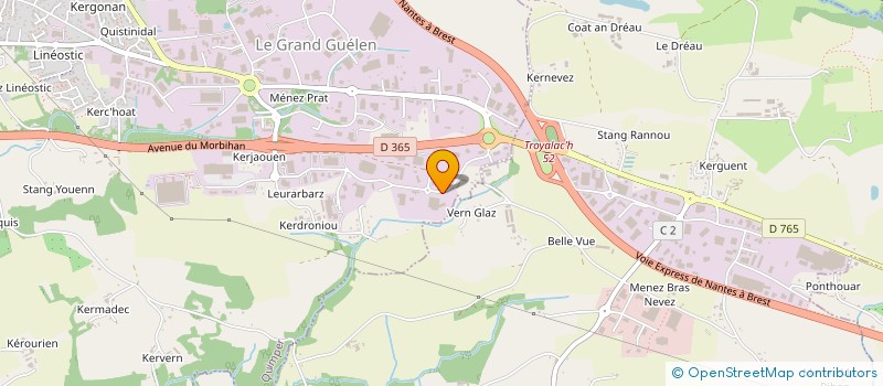 localisation de l'entreprise CORNOUAILLE PARTICIPATIONS  QUIMPER