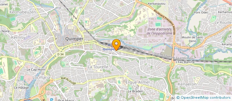 localisation de l'entreprise CORNOUAILLE SERRURERIE à QUIMPER