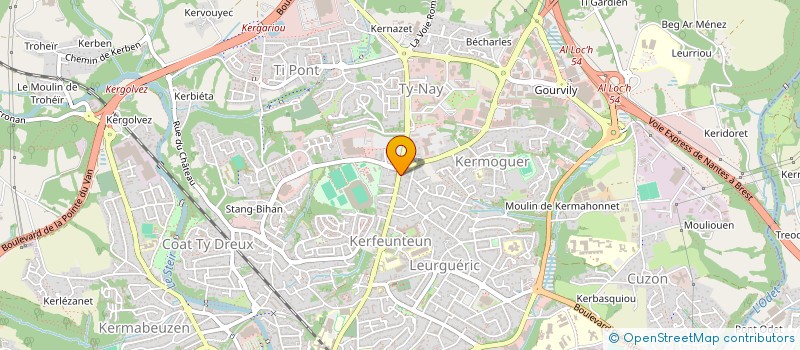 localisation de l'entreprise CORNOUAILLE SERVICES A DOMICILE à QUIMPER