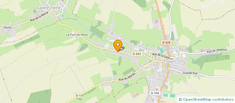 localisation de l'entreprise CORNU  FRUGES