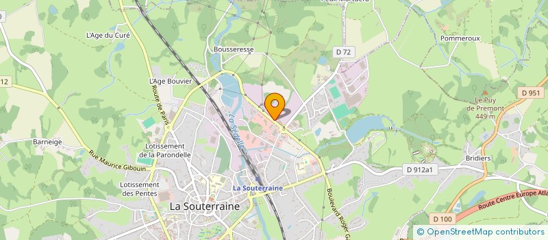 localisation de l'entreprise CORNU ET FILS  LA SOUTERRAINE