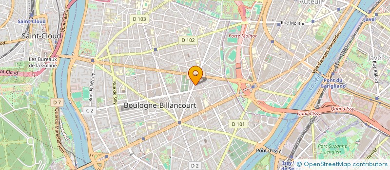 localisation de l'entreprise CORNUAU MILLET à BOULOGNE-BILLANCOURT
