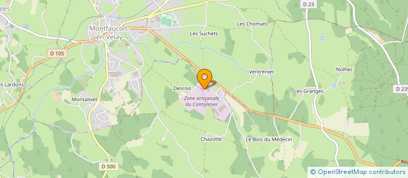 localisation de l'entreprise CORNUT à MONTFAUCON-EN-VELAY