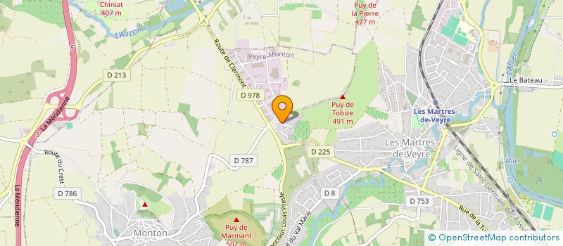 localisation de l'entreprise COROL  VEYRE-MONTON