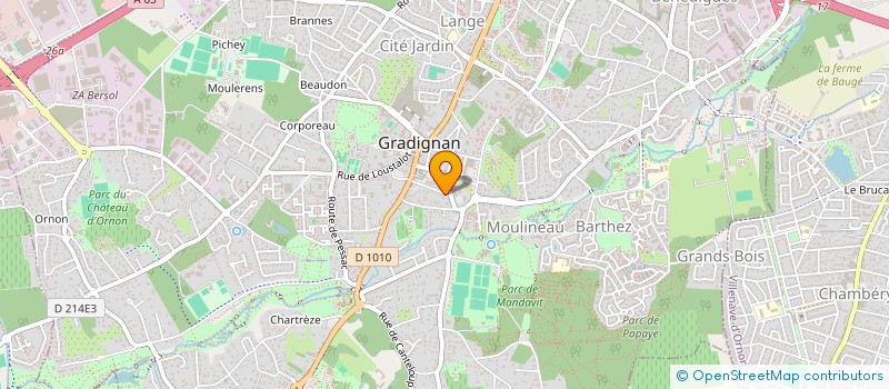 localisation de l'entreprise COROLIGUI  GRADIGNAN