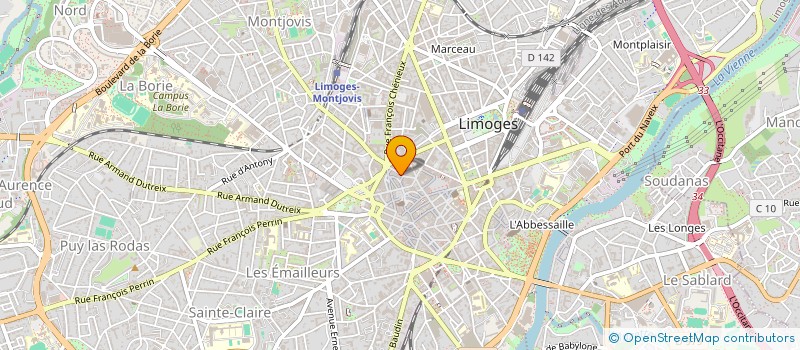 localisation de l'entreprise COROLLE à LIMOGES