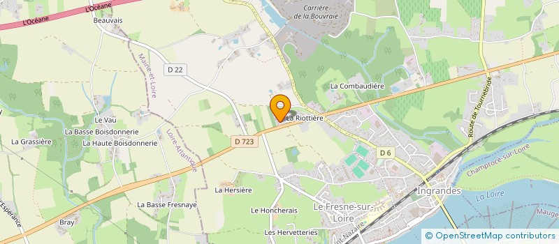 localisation de l'entreprise COROSOL à CHAMPTOCE-SUR-LOIRE