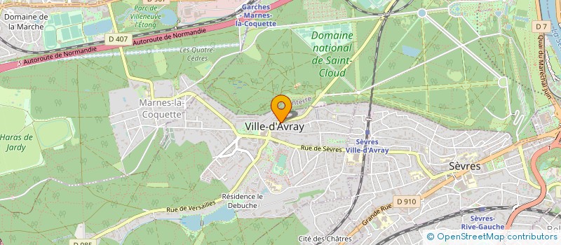localisation de l'entreprise COROT  VILLE-D'AVRAY