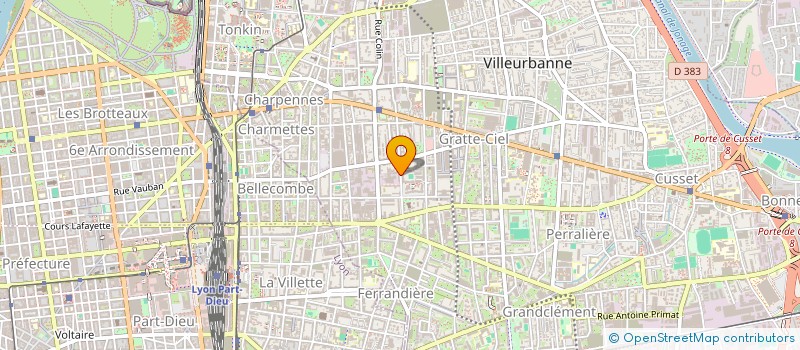 localisation de l'entreprise CORP-PRO.G à VILLEURBANNE