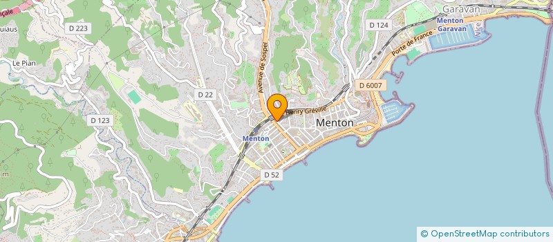 localisation de l'entreprise CORPORATE DIFFUSION à MENTON