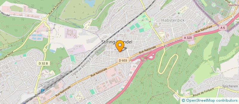 localisation de l'entreprise CORPORATION OBLIGATOIRE DES PATRONS COIFFEURS ET COIFFEUSES DE L'ARRONDISSEMENT DE FORBACH ET ENVIRONS  STIRING-WENDEL