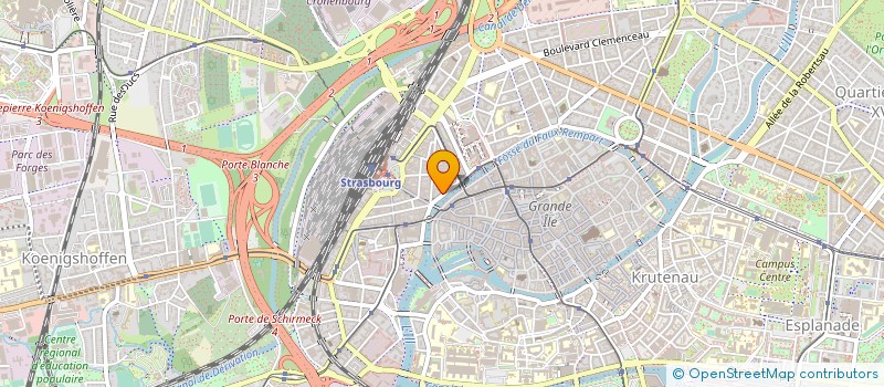localisation de l'entreprise CORPORATION PATRONS HORLOGERS BIJOUTIERS à STRASBOURG