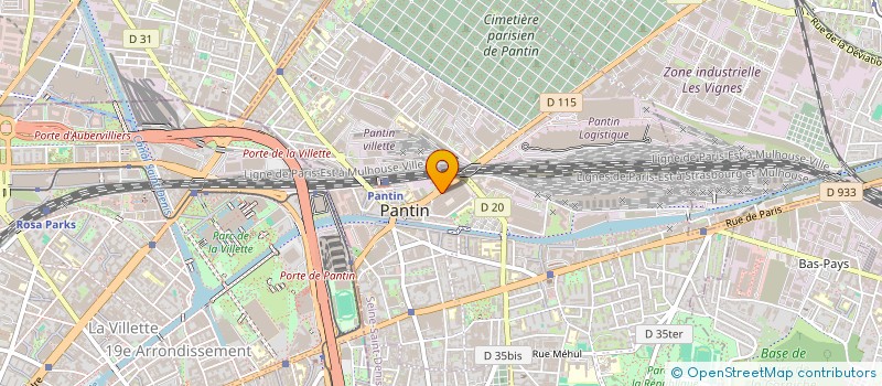 localisation de l'entreprise CORPOVOG  PANTIN