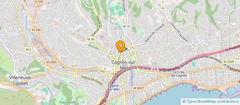 localisation de l'entreprise CORPROPRIETE GALERIE RENOIR à CAGNES-SUR-MER